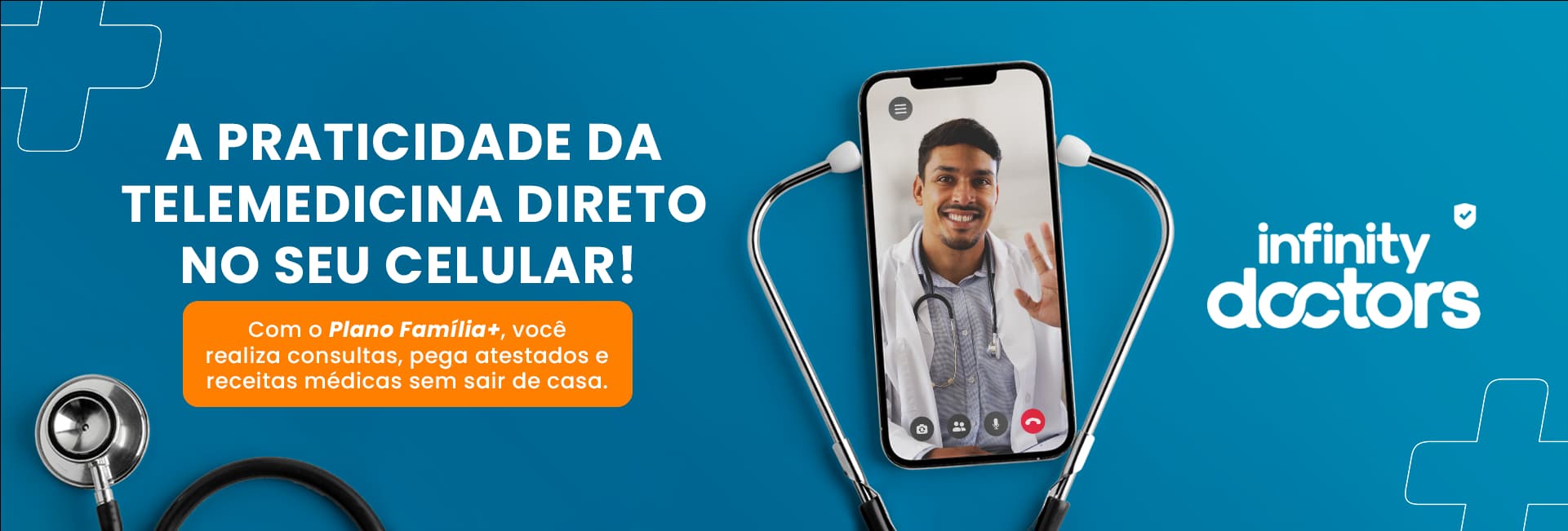Telemedicina Infinity Doctors – Consultas, atestados e receitas sem sair de casa! A praticidade da telemedicina direto no seu celular!